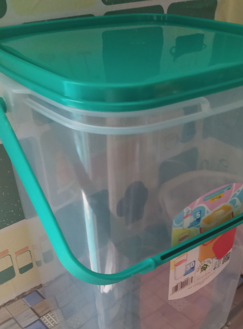 Tempat Air/toples Makanan 15 Liter Green Leaf