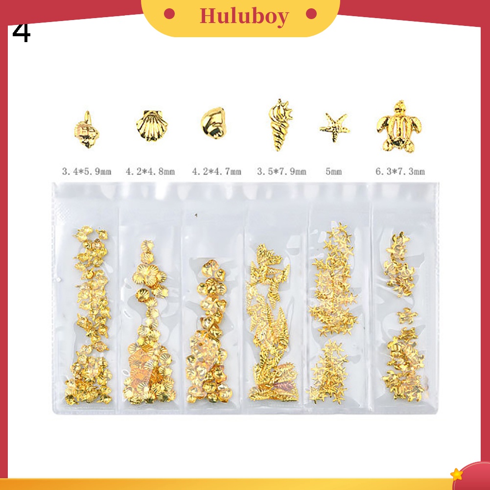 Huluboy Huluboy♡ Hiasan Kuku Nail Art Aneka Bentuk Geometri Hollow Bahan Metal