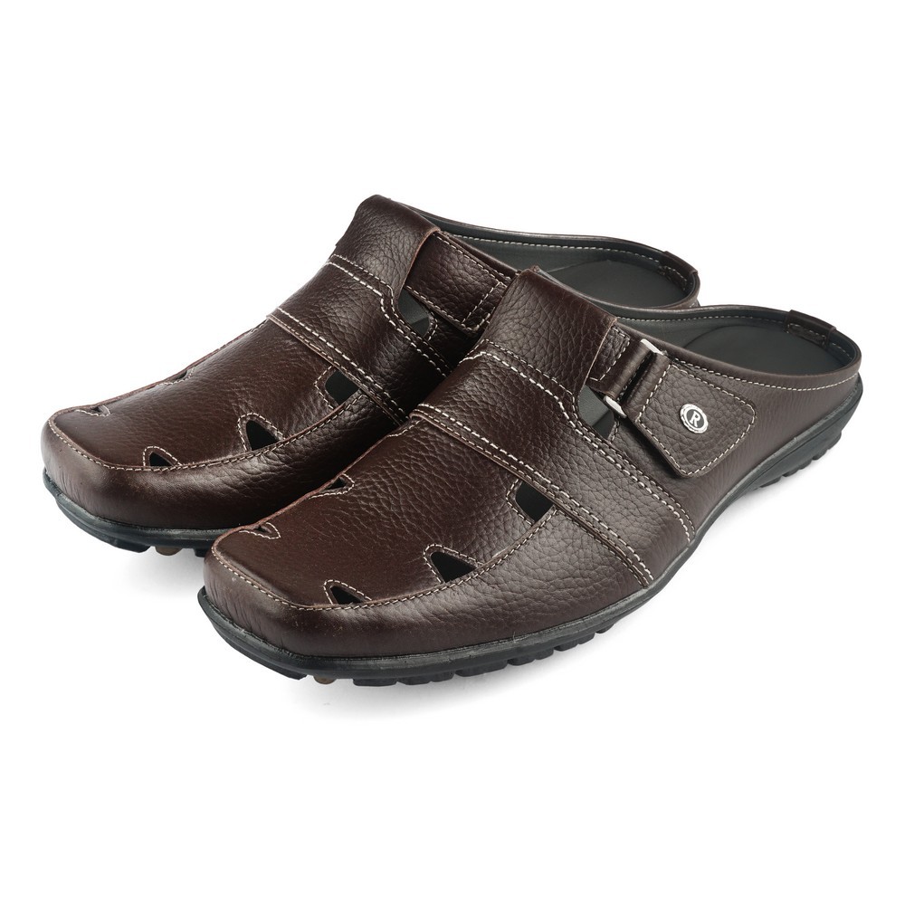 Sandal Pria Kulit Asli Romenaco R36|37 Warna Coklat