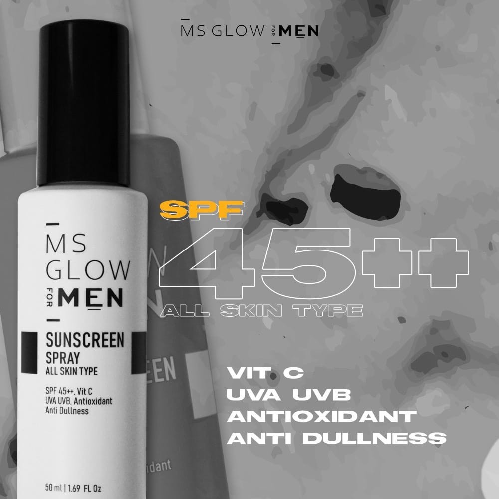 MS Glow For Men Sunscreen Spray Rumah Cantik 354 Perawatan Kulit Wajah Yang Melindungi Wajah Dari Sinar UV