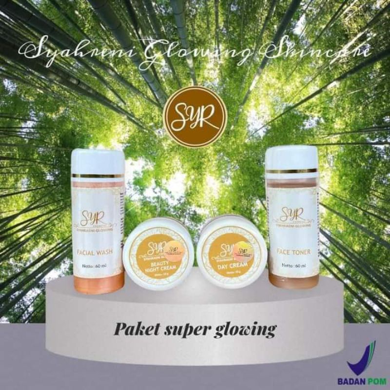 BISA COD BPOM Skincare paket super syr premium syahraeni glowing beauty syahreni ori set krim wajah 