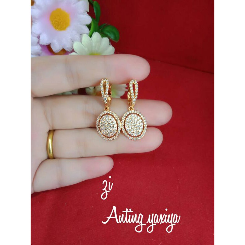 ANTING JEPIT MEWAH/ANTING BULAT DEWASA/REPLIKA EMAS