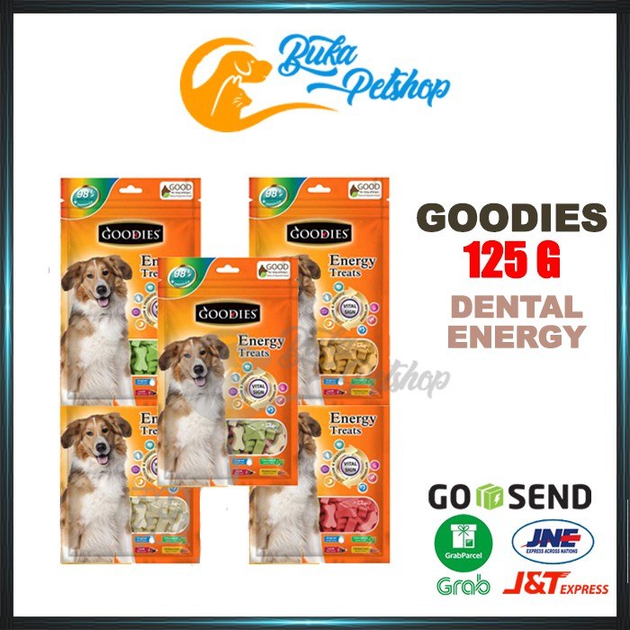 Snack Anjing GOODIES Snack Dental Energy Cut Bone 125g