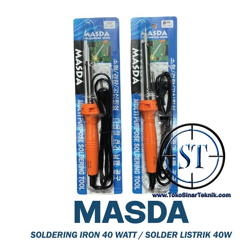 Solder MASDA 40W - Soldering Iron Solderan Timah 40 Watt Mata Kristal Runcing DS-40 W Orange 220-240V Masda Korea