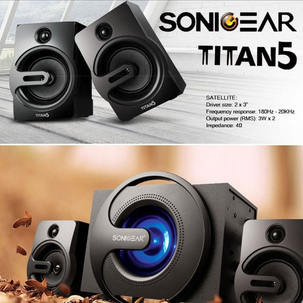 Speaker Sonic Gear Titan 5 BTMI USB Radio Bluetooth Berkualitas