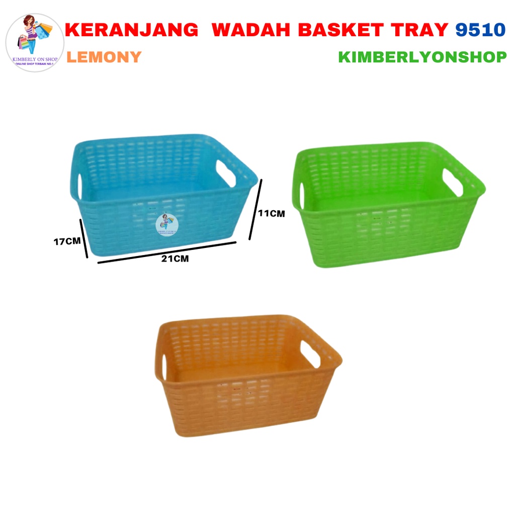 Keranjang Plastik Lemony 9510 Baki Nampan Wadah Basket Tray Tempat