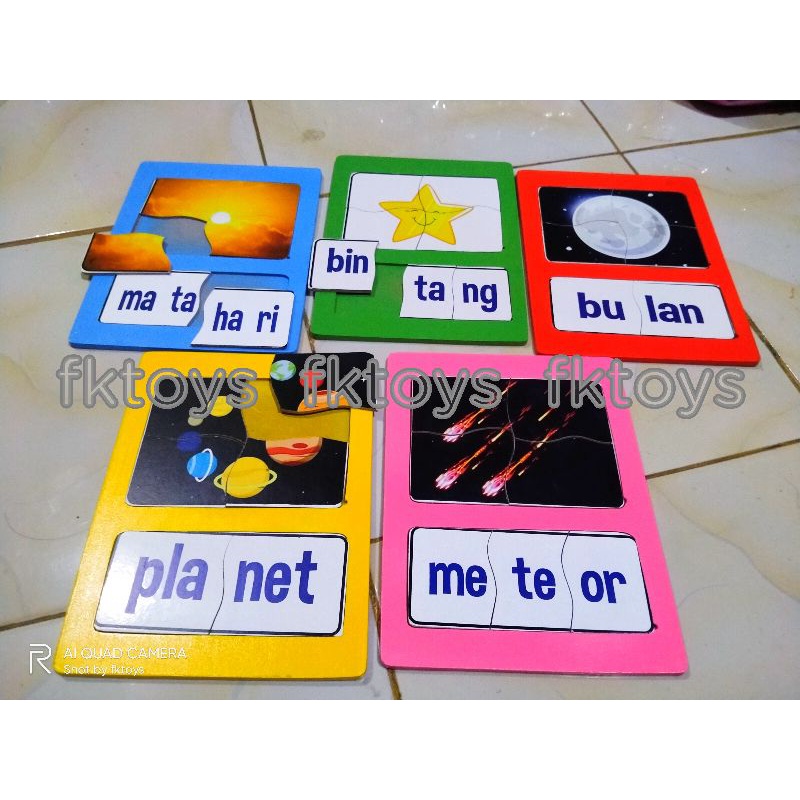 puzzle kayu ANTARIKSA -isi 5 -mainan edukasi