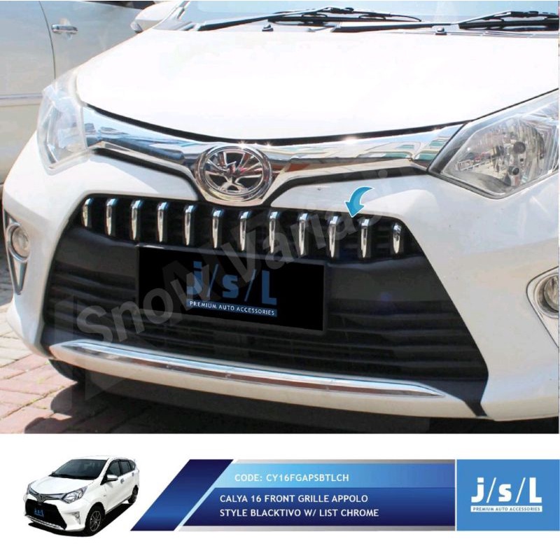 JSL Appolo Grill Depan Calya Front Grille Blacktivo Chrome