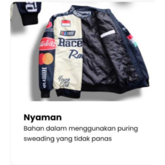 VARSITY JACKET NASCAR CHASE AUTHENTIC- JAKET MOTOR - JAKET SUNMORI - JAKET RACING PRIA WANITA  SIZE L XL XXL