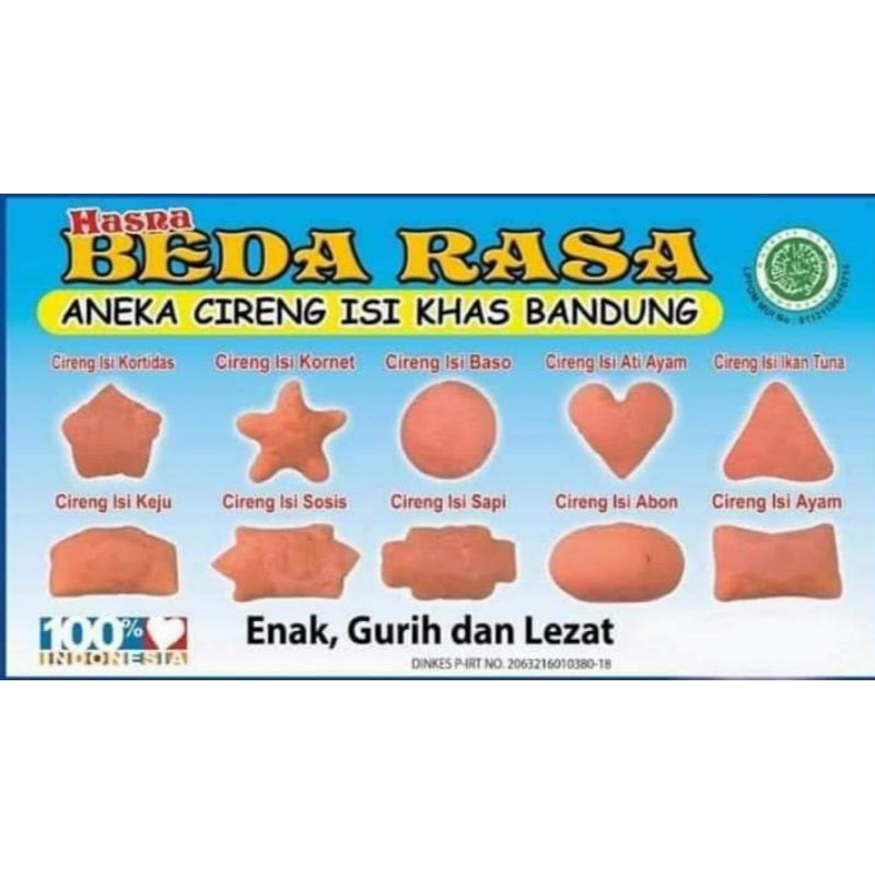 Cireng isi khas Bandung Mix rasa (Vakum)
