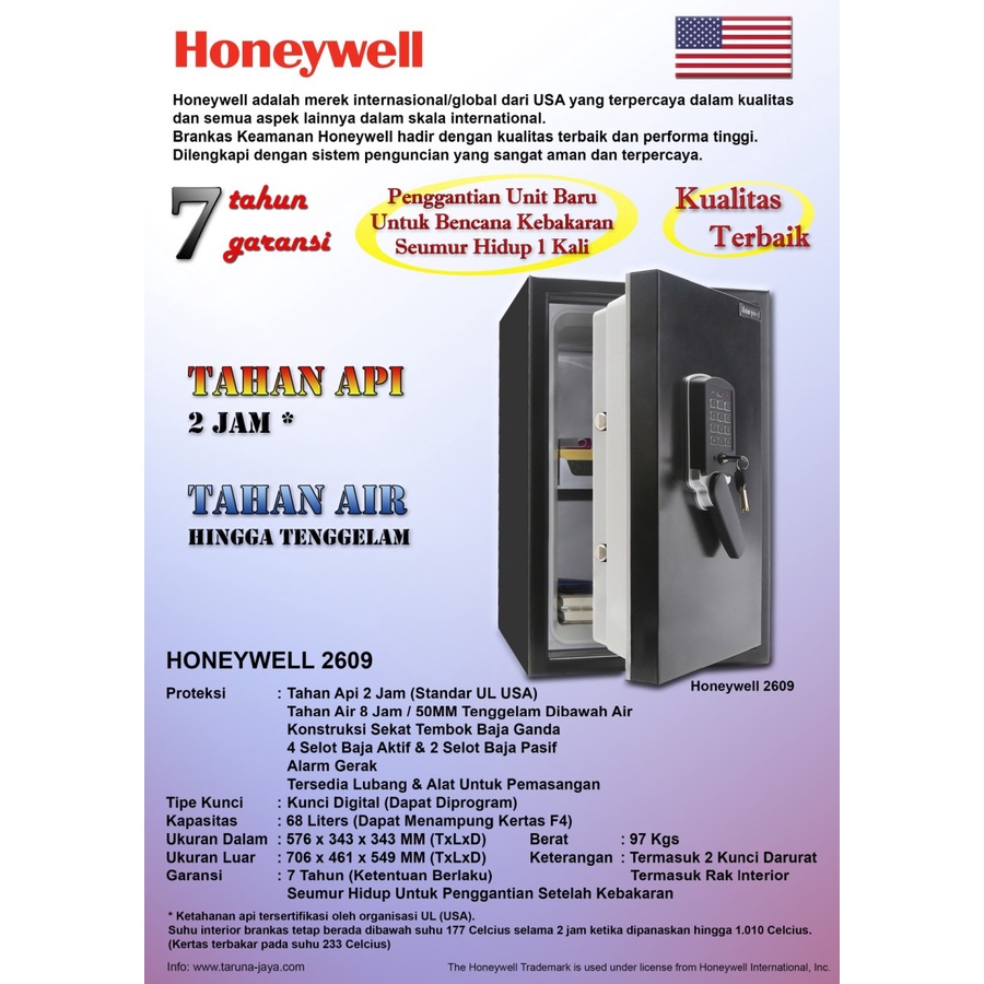 BRANKAS | HONEYWELL 2609 | ORIGINAL | GARANSI RESMI