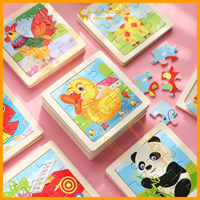 ~ PIYOSHI08 ~ Mainan Anak Puzzle Kayu Mini Mainan Edukasi Mini Wooden Murah MA06