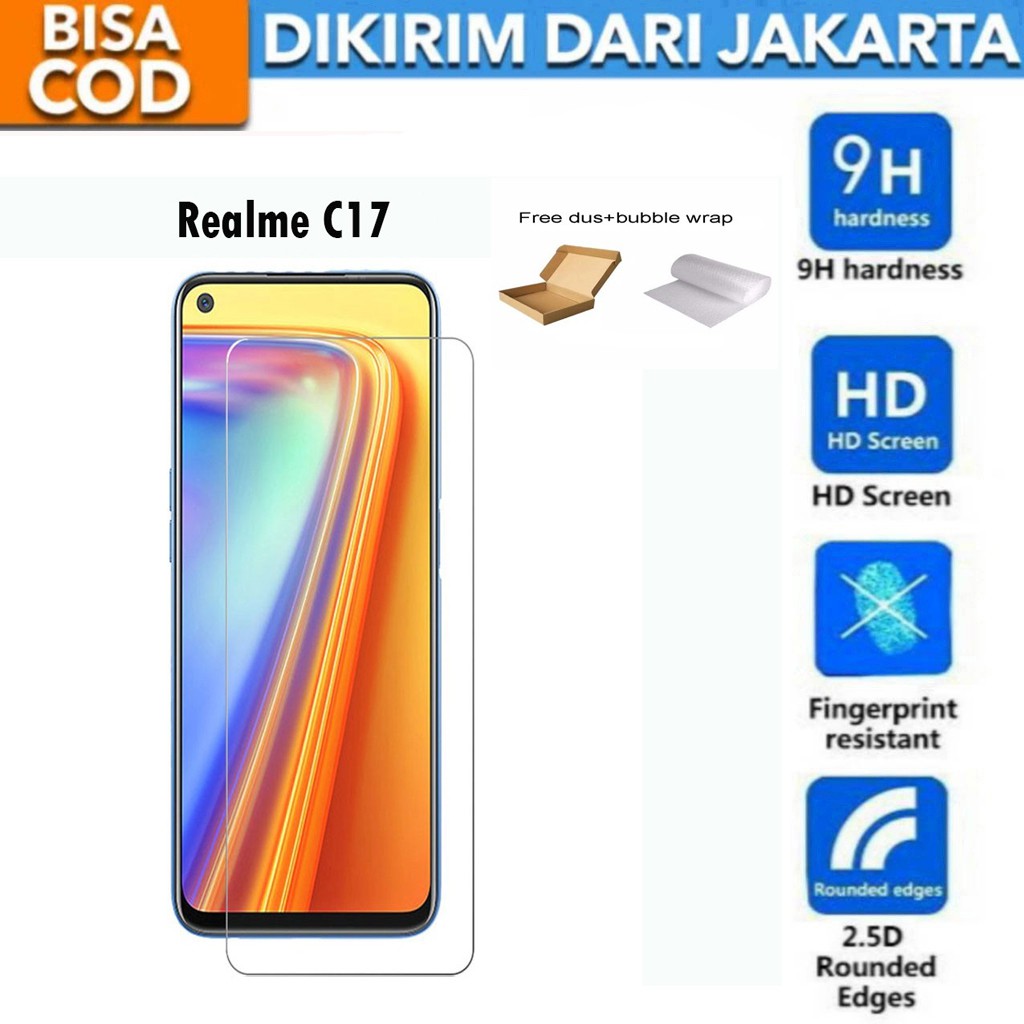 Realme C17 Tempered Glass Screen Protector Anti Gores