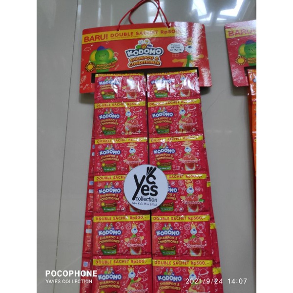 Kodomo Kids Shampo &amp; Conditioner 1 Renceng Sachet 12 Pcs strawberry Jeruk blueberry cerry sampo anak