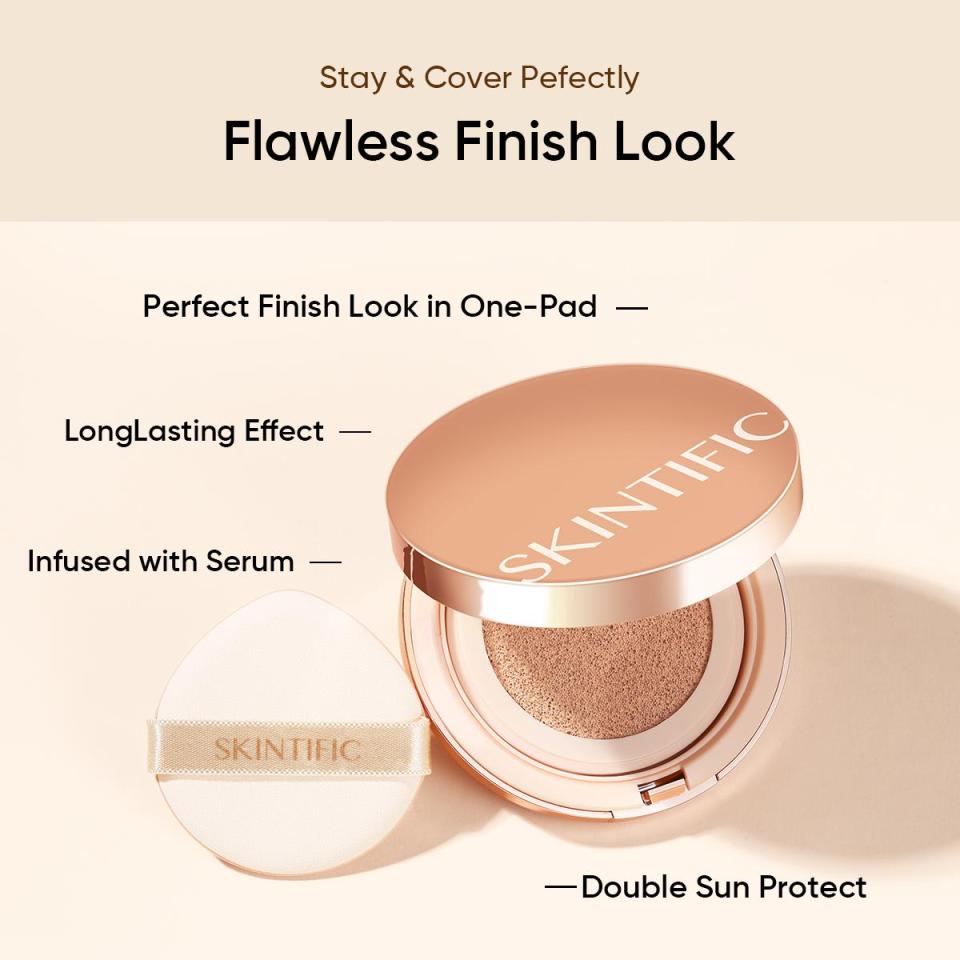 SKINTIFIC-Cover All Perfect Cushion SPF35 PA++++ 06 Honey 11g