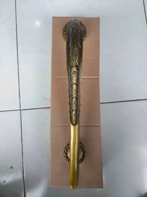 Handle Pintu / Gagang Pintu Rumah Pagar Aluminium Antik Motif Taring 31cm