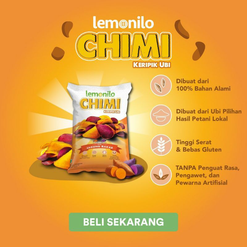 LEMONILO CHIMI UBI KERIPIK 40GR | SNACK CEMILAN DIET SEHAT