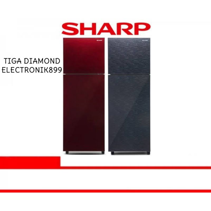 SHARP KULKAS SJ-326XG LEMARI ES 2 PINTU SHINE