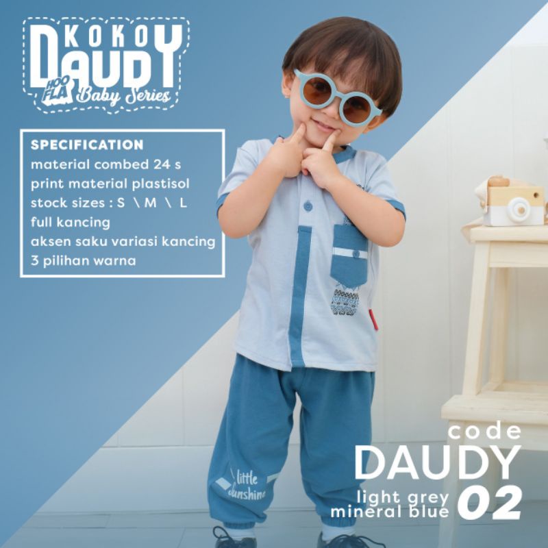 Baju Muslim Setelan Anak Bayi Laki Laki 3 Bulan - 2,5 Tahun Koko Daudy Setelan Koko Bayi 0 6 Bulan 6 12 Bulan Anak 1 2 Tahun 2 3 Tahun Motif Lucu Modern