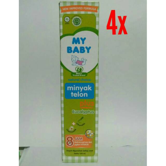 My Baby Minyak Telon Plus 150Ml 4btl kemasan baru exp /2023