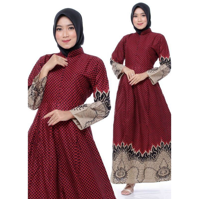 BISA PISAH Batik Couple Keluarga Sania ruffle ori ndoro jowi TERMURAH mowo abang-gamis ibu