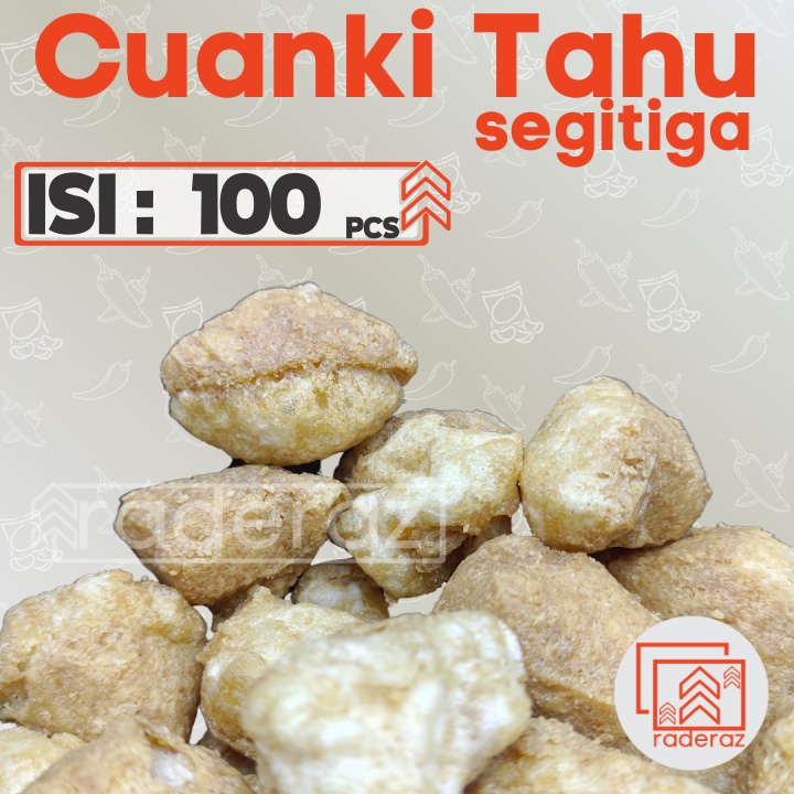 

TAHU 100pcs kering segitiga untuk Toping Baso Aci Cuanki Seblak by RADERAZ (bisa GROSIR bisa COD)