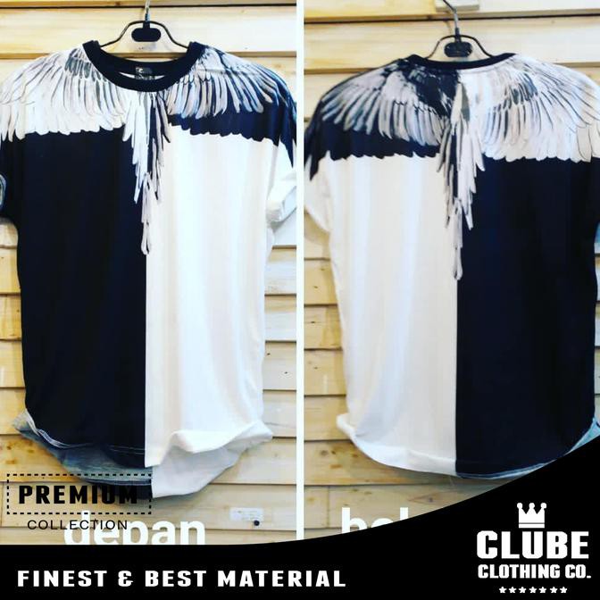 kaos marcello burlon / kaos distro pria - Putih, M