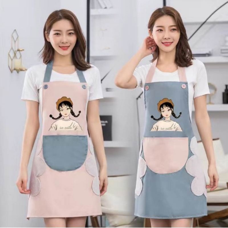 [COD] Appron Masak Celemek Masak Celemek Masak Dapur Anti Minyak Anti Air Lucu Cute Import Motif Karakter Girl Lucu