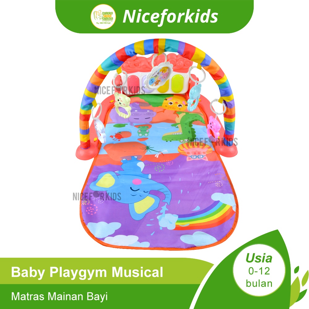 Playgym Baby Motif / Piano Playmat Matras / Kasur Bayi Playgym Musical