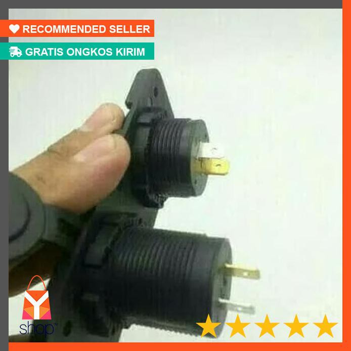 POPULER  Charger Motor Dual USB Voltmeter Waterproof / Voltmeter Cas Hp Nmax