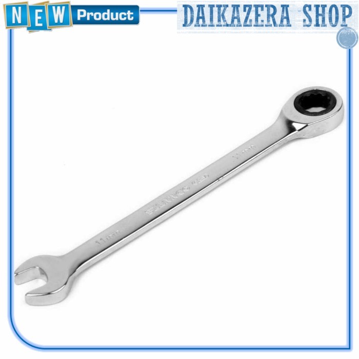 Kunci Pas Dual Head Combination Ratchet Wrench 8mm - Silver