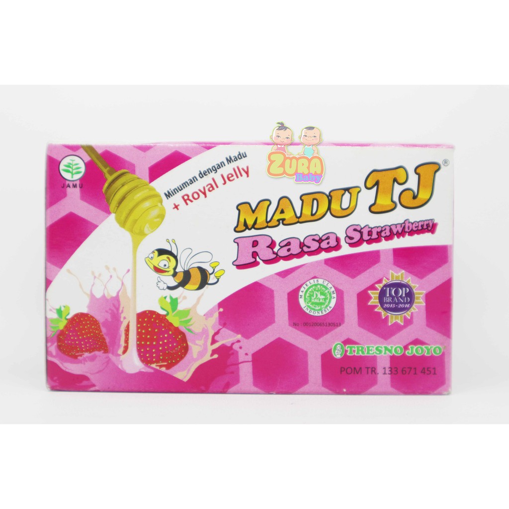 

Madu TJ Rasa Strawberry isi 12 sachet 1 box