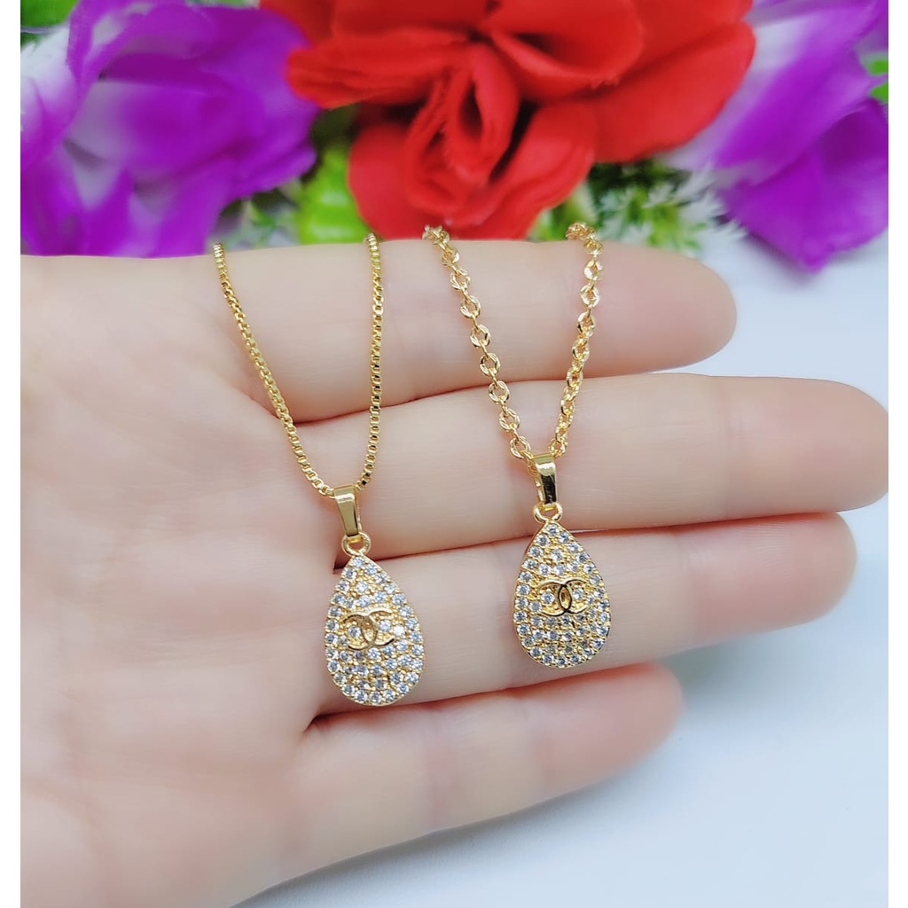 Kalung xuping permata lapis emas perhiasan fashion A24,25