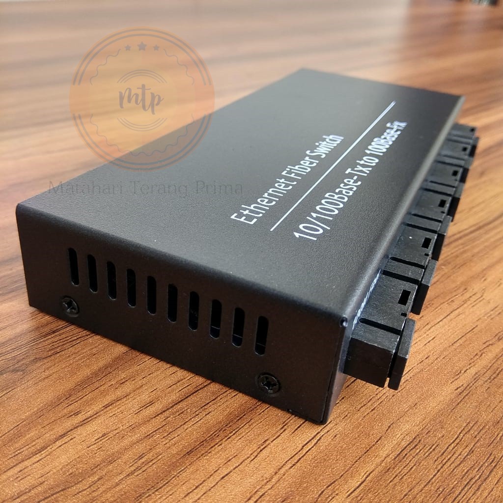 TERBARU Media Converter 6 Port Fiber 2 Port LAN 10-100 Base Fast Ethernet Fiber Optik BERGARANSI