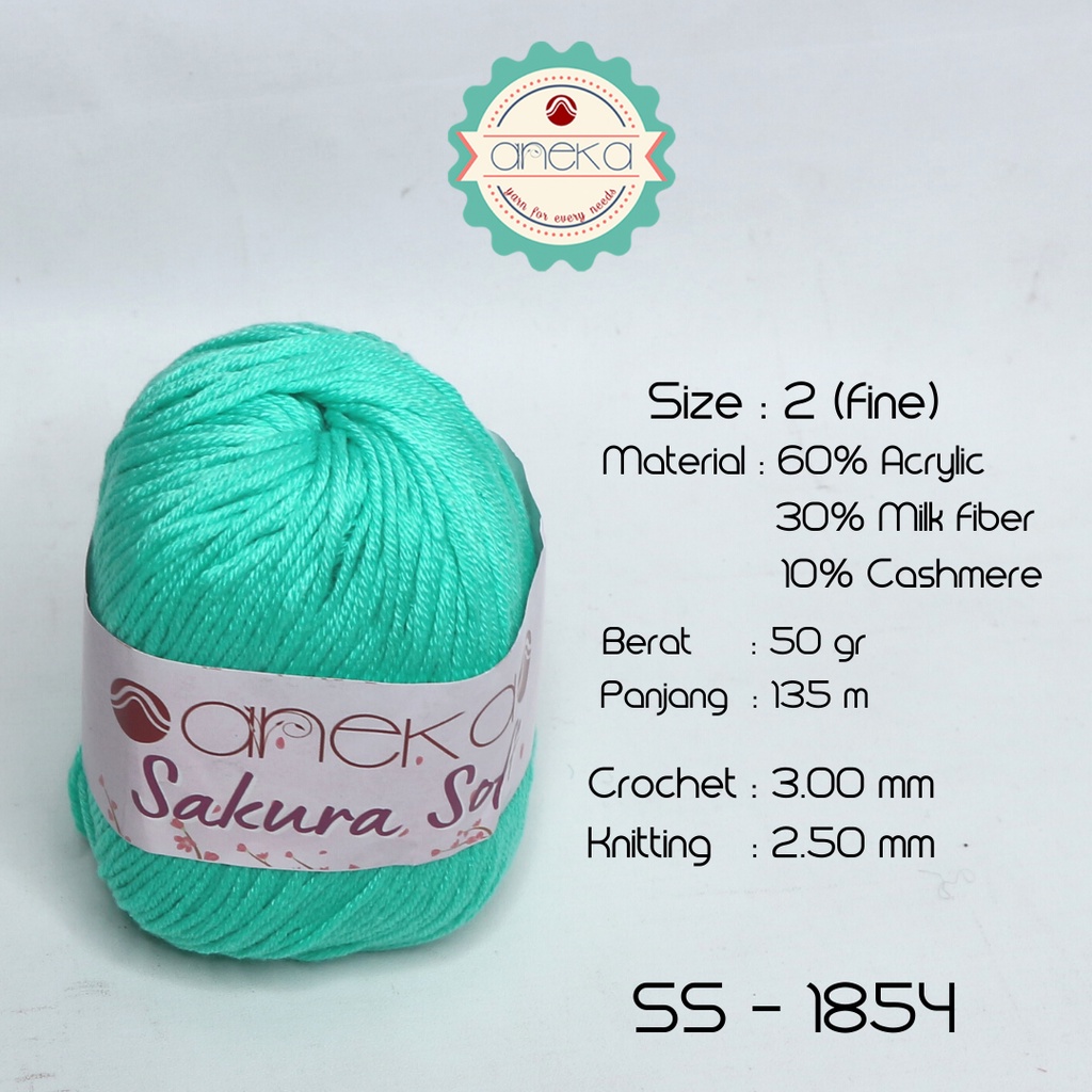 Benang Rajut Sakura Soft / Silk Cotton Milk Cotton Yarn - 1854