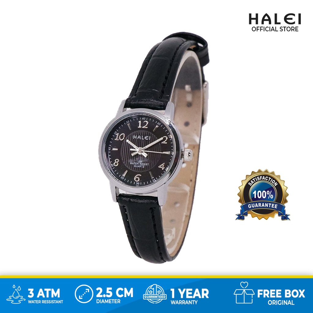 Jual Halei Jam Tangan Kulit Wanita Analog Anti Karat Klasik Haleiwatch