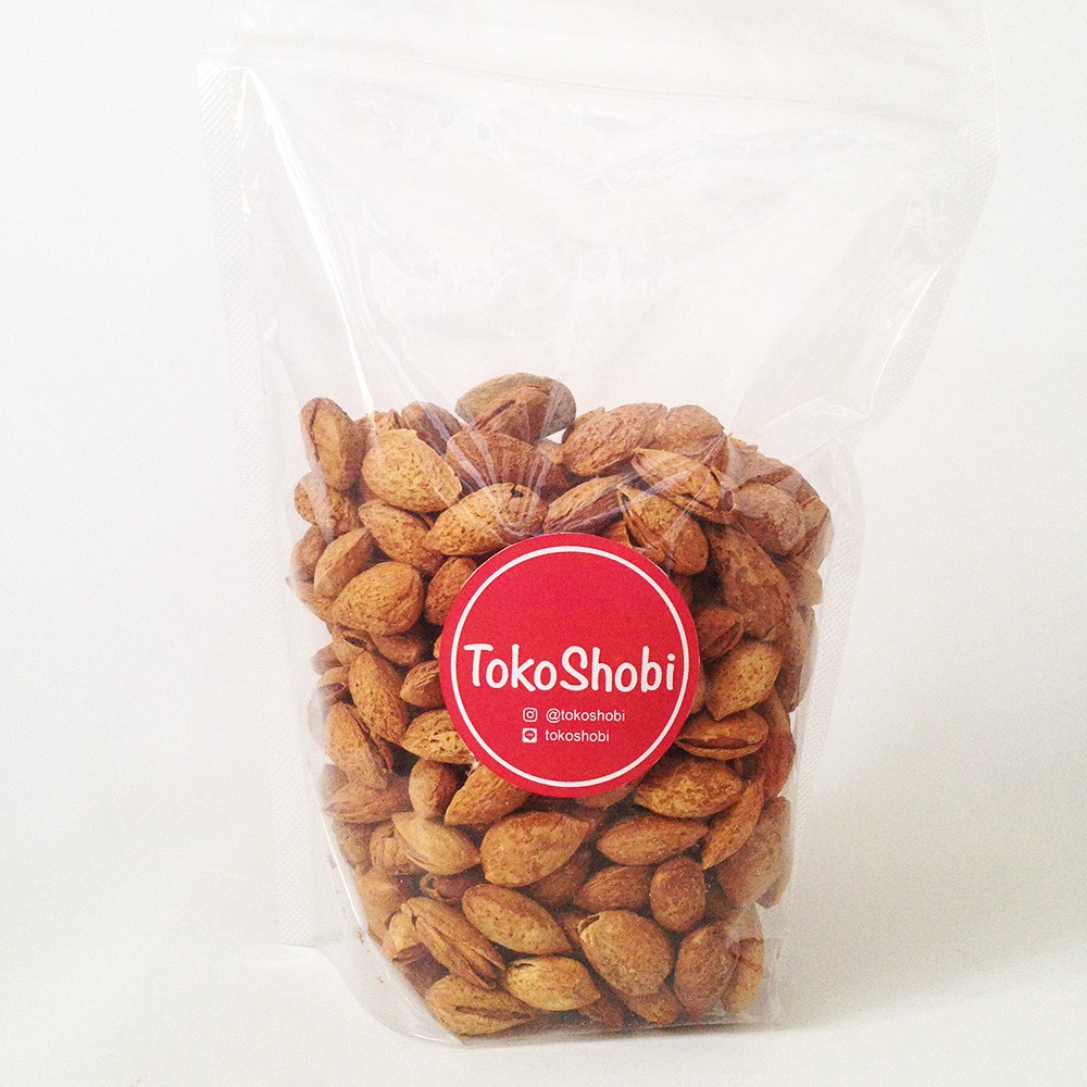 

Almond Cangkang Roasted Rasa Susu 500 gr - Kacang Almond in Shell