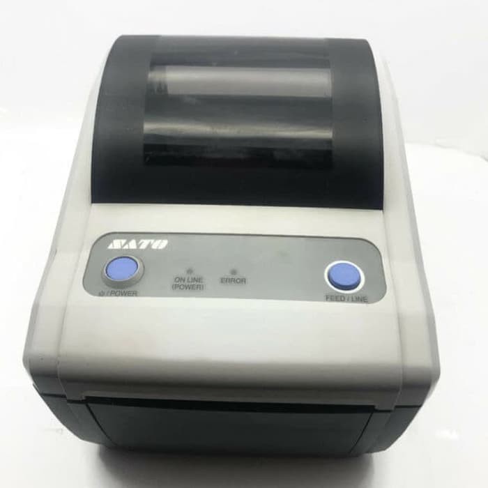 Printer Barcode Label Thermal SATO CG408TT / CG 408 TT Ukuran 110MM A6 Koneksi USB Transfer / Direct Resi Label Harga Semicoated Ribbon Wax Resin Yupo