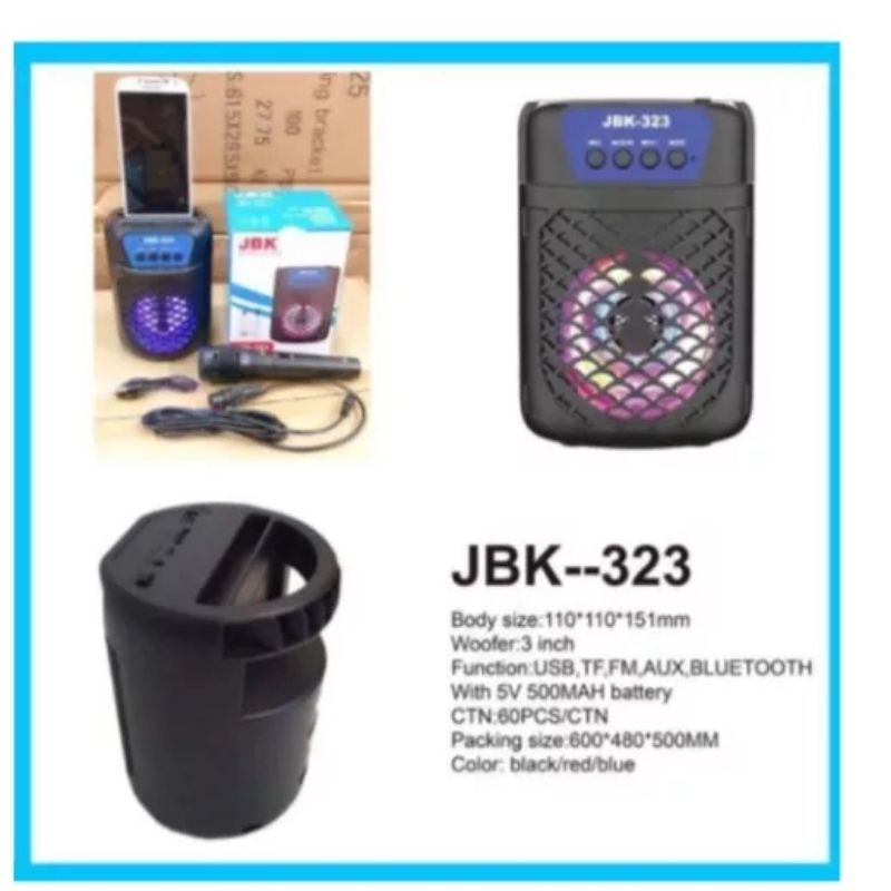 Speaker Bluetooth Wireless JBK-321/JBK-323