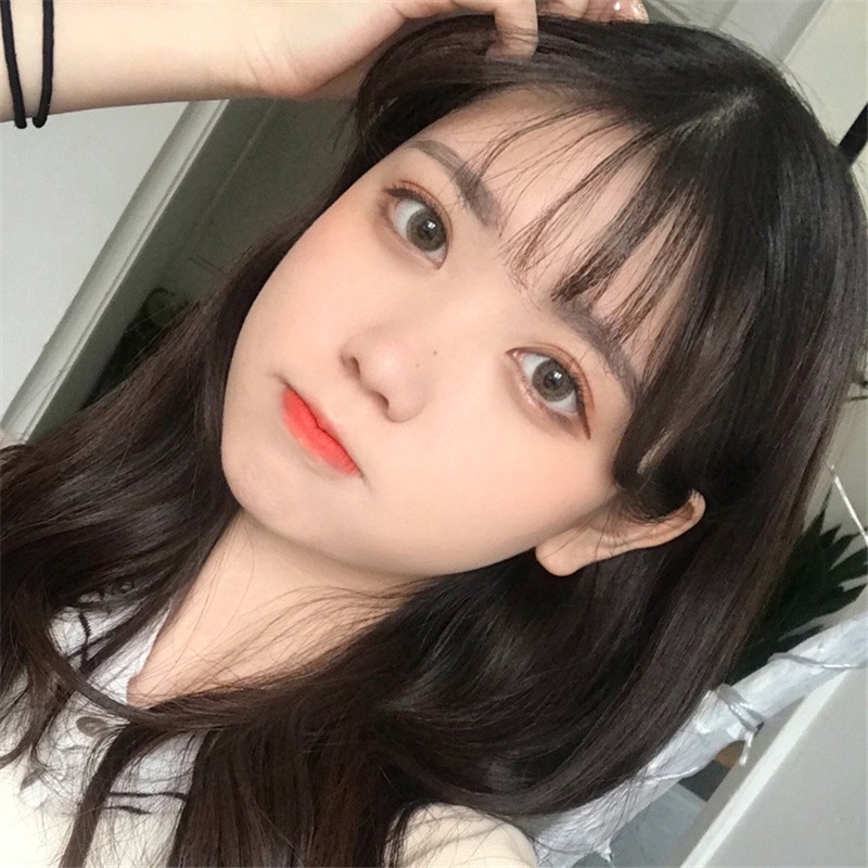 [ACKER] poni udara Gadis Korea Tipis Teguran Rambut Ekstensi Rambut Air Bang Ekstensi Klip Alami Di Depan Fringe Rambut Ekstensi