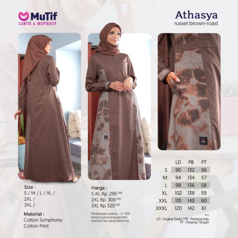 GAMIS MUTIF ATHASYA RUSSET BROWN ROAST GAMIS ATASYA MUTIF