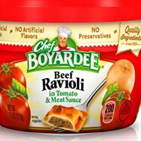 

Beef Ravioli In Tomato & Meat Sauce 212 Gr/Chef Boyardee Pasta