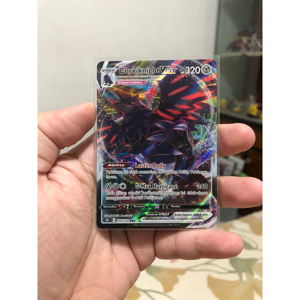 Kartu Pokemon TCG Corviknight VMax RRR s5R Master Raigeki Metal Zacian Zamazenta Original Indonesia