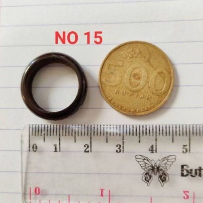 Cincin cutting hitam ukuran 15 kokka kaokah kokka