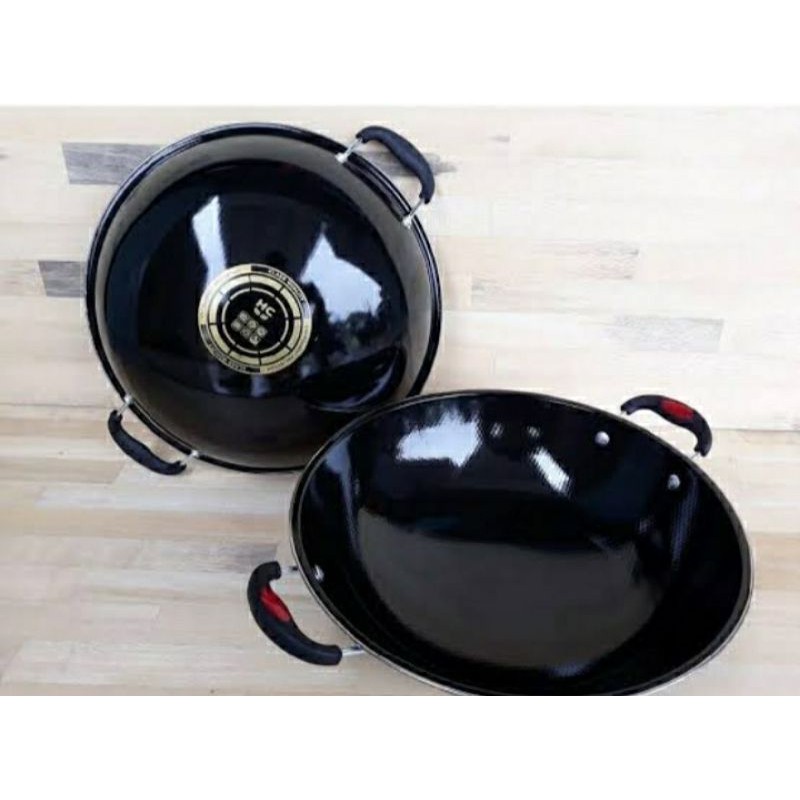 Wajan Enamel. Anti Lengket dan Anti Gores. Uk 34cm