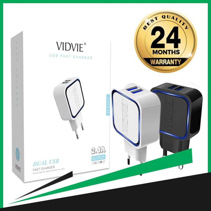 Wall Charger Vidvie 2 USB Port PLE202 V8 Micro usb - travel charger vidvie fast charging ple 202