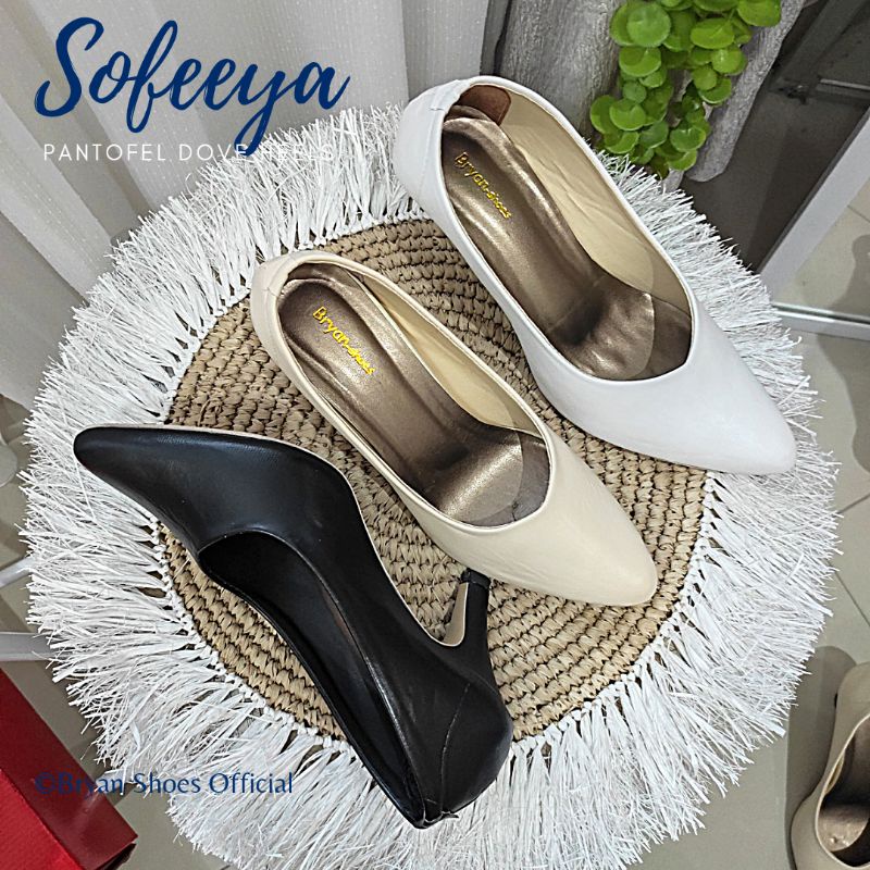 Bryan Sofeeya Pantofel Heels 5cm Dove Polos Formal Kantor Bigsize Oversize Jumbo 36-40 41 42 43