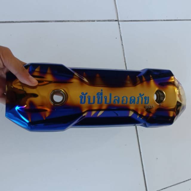 Pelindung Cover Tameng Knalpot Zoomer Twotone DJ tulisan Thailand Honda Beat Scoopy Vario