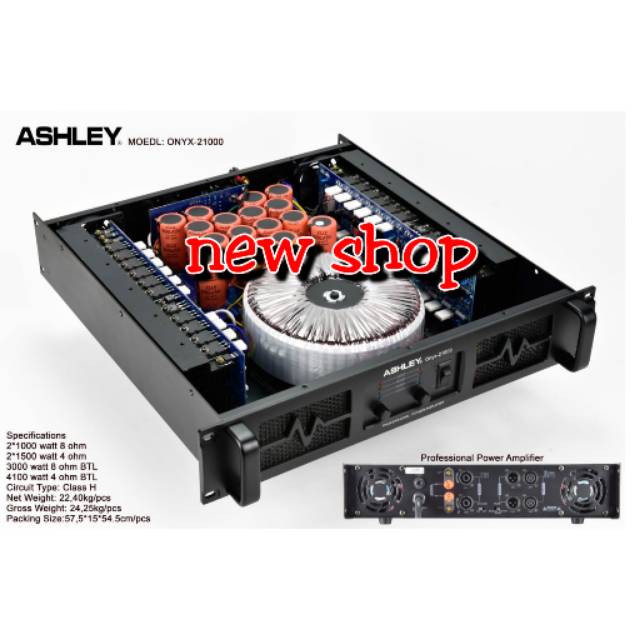 Power amplifier Ashley ONYX 21000CLASS H original Ashley