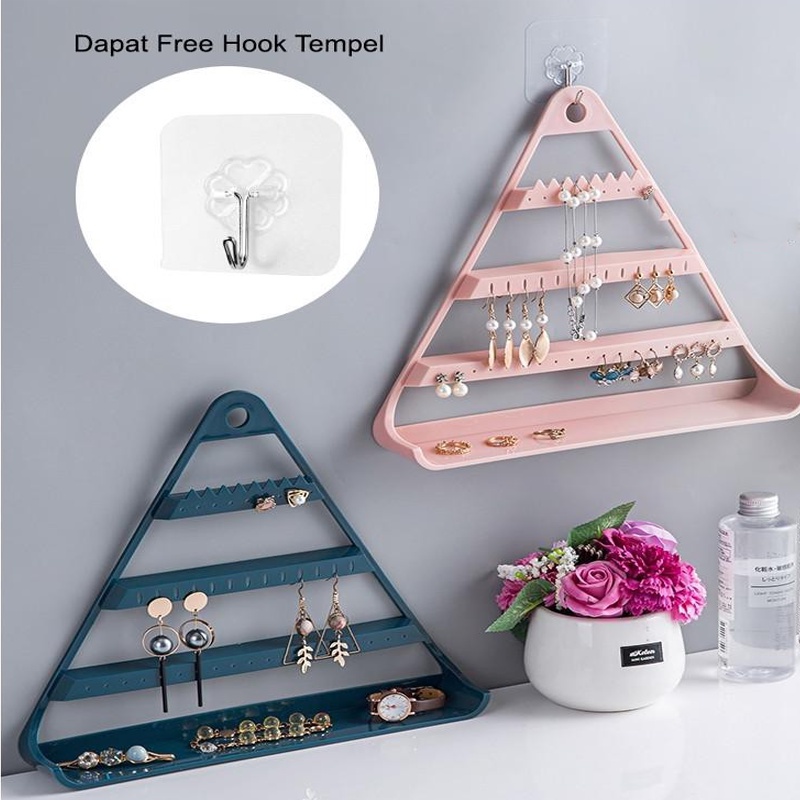 AH Shop Rak Gantungan Perhiasan / Rak Anting / Rak Aksesoris Segitiga Perhiasan Minimalis